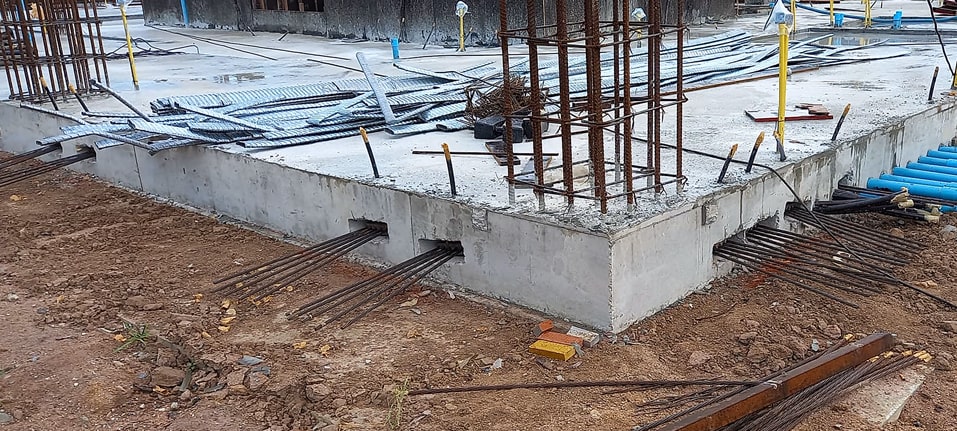 Post-tensioned ground floor slab at Lieb Tang Rodfai Villas