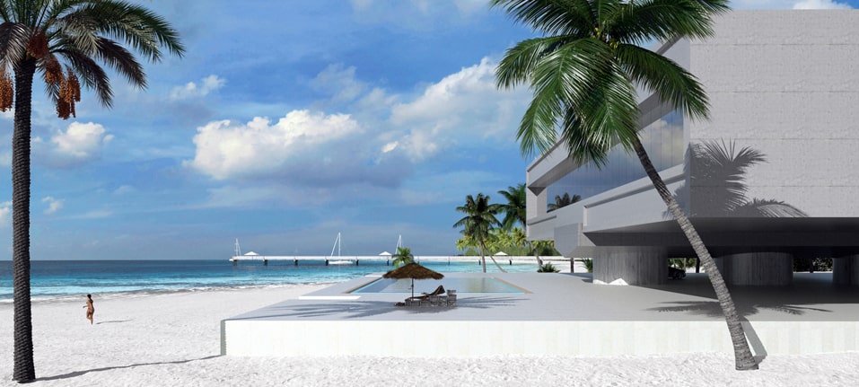 Signature beachfront villa by architect Mario Kleff
