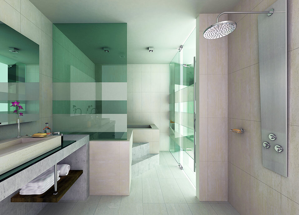 Laguna Heights Condominium: Bathroom designed by Mario Kleff, 2008