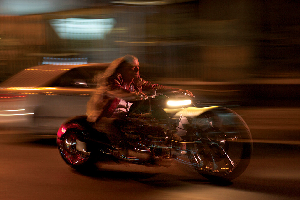 Mario Kleff auf seinem Motorrad