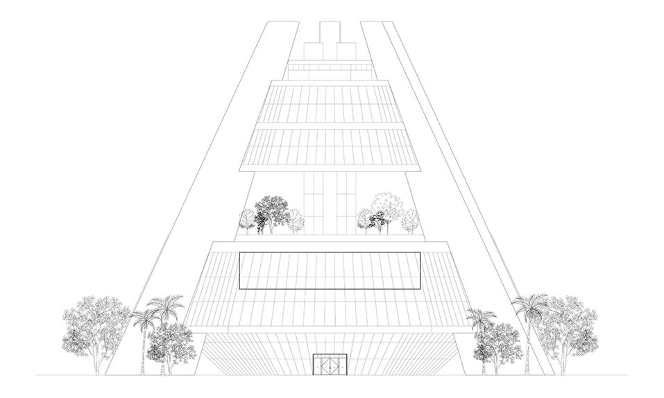 Mario Kleff Plan für ein Bürogebäude