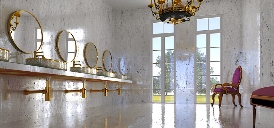 Mario Kleff 3d render of washing room