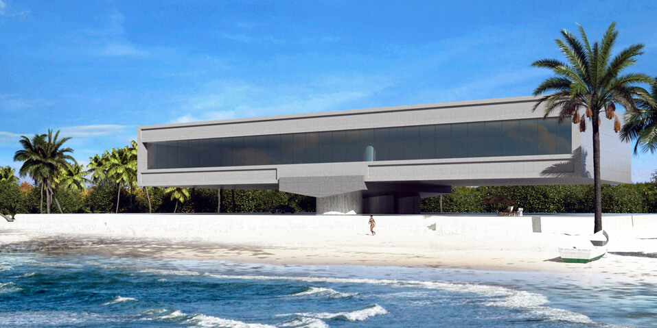 Ultra-modern beachfront villa by Mario Kleff