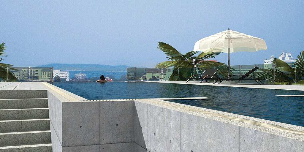 South Beach Boutique Chic Roof Top Swimming Pool Design Mario Kleff