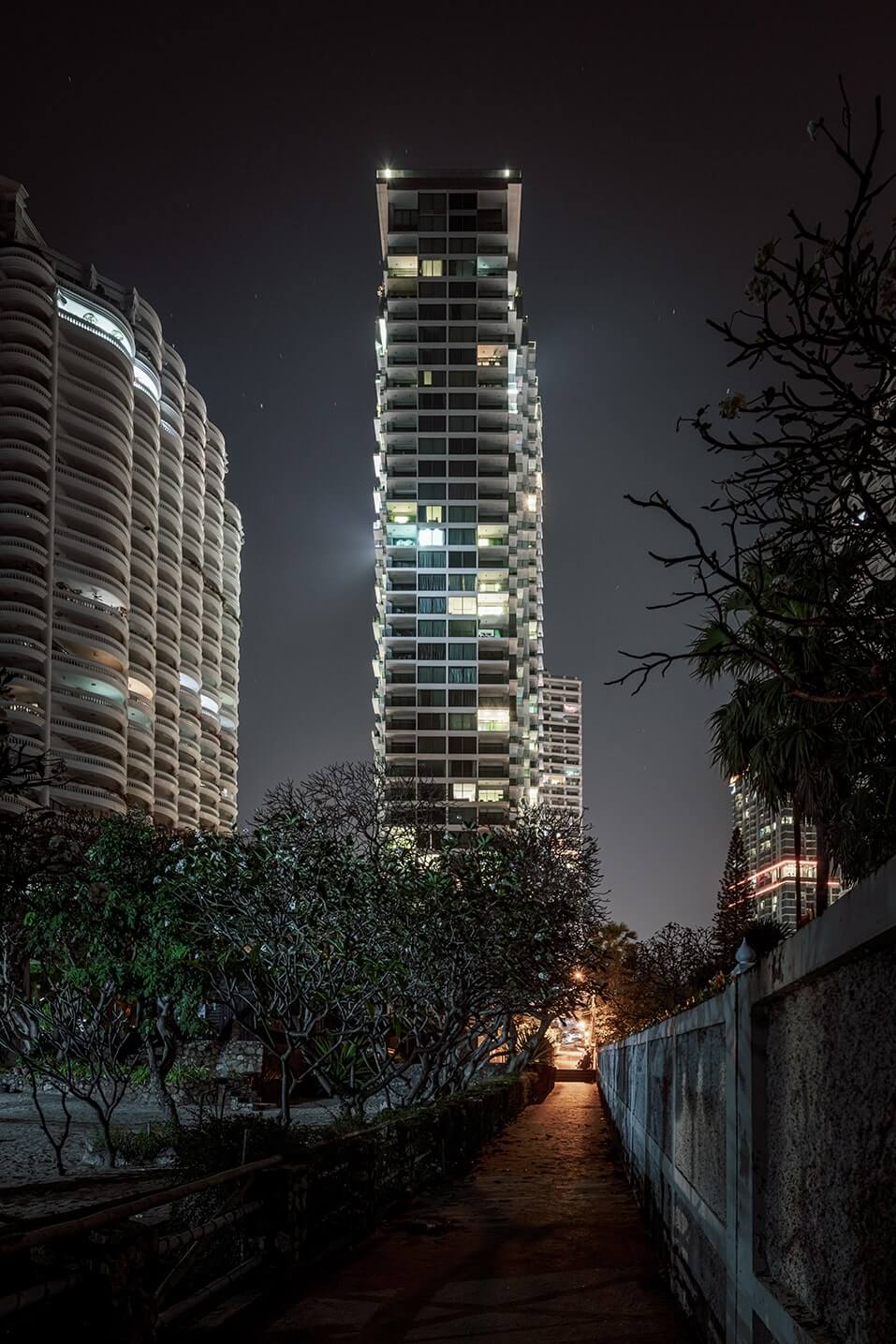 Wongamat Tower at night